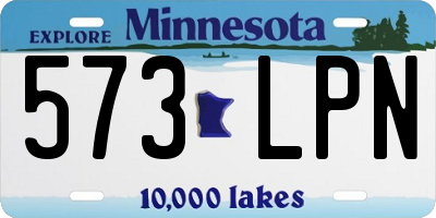 MN license plate 573LPN