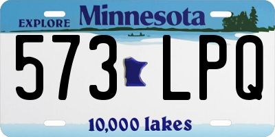 MN license plate 573LPQ