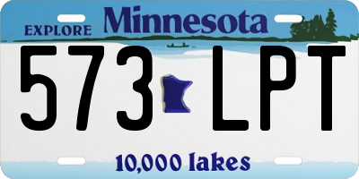 MN license plate 573LPT