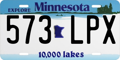 MN license plate 573LPX