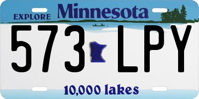 MN license plate 573LPY