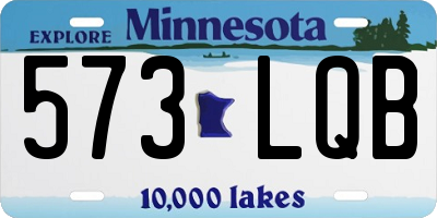 MN license plate 573LQB