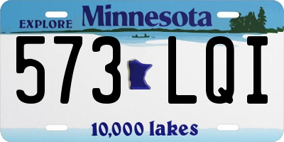 MN license plate 573LQI