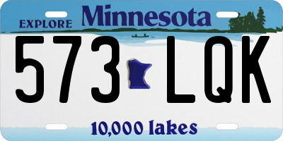 MN license plate 573LQK
