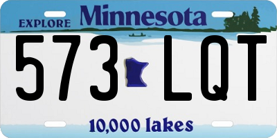 MN license plate 573LQT