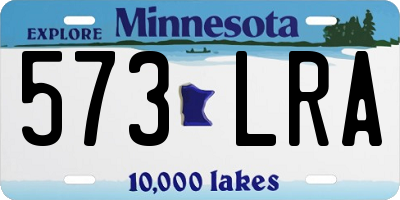 MN license plate 573LRA