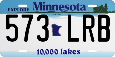 MN license plate 573LRB