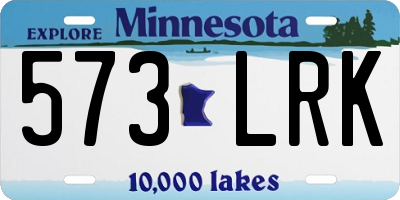 MN license plate 573LRK