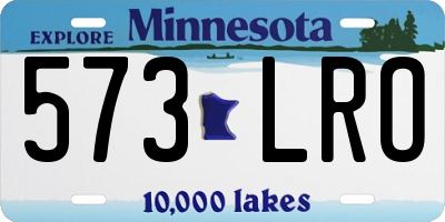 MN license plate 573LRO