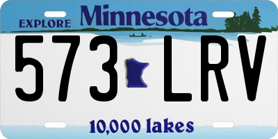 MN license plate 573LRV