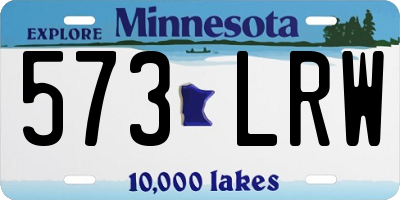 MN license plate 573LRW