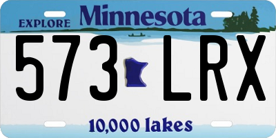 MN license plate 573LRX