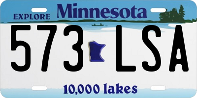 MN license plate 573LSA