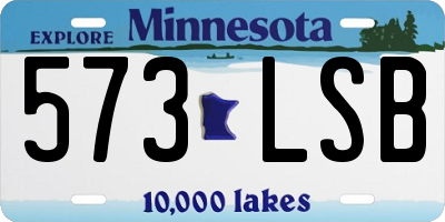 MN license plate 573LSB