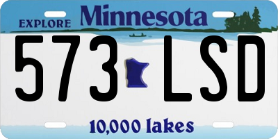 MN license plate 573LSD