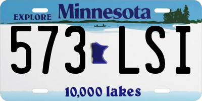 MN license plate 573LSI