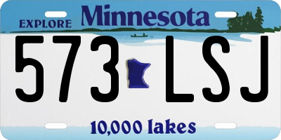MN license plate 573LSJ