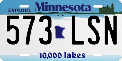 MN license plate 573LSN
