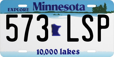 MN license plate 573LSP