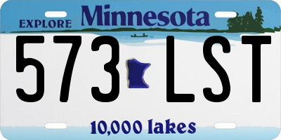 MN license plate 573LST