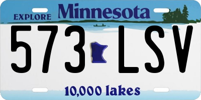MN license plate 573LSV