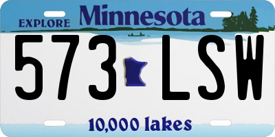 MN license plate 573LSW