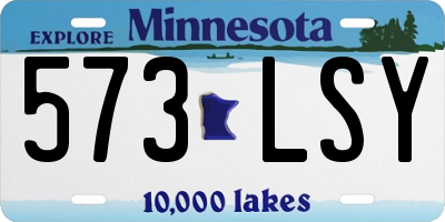 MN license plate 573LSY