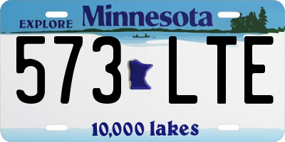 MN license plate 573LTE