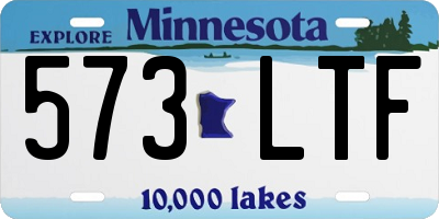 MN license plate 573LTF