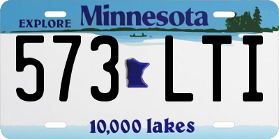 MN license plate 573LTI