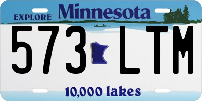 MN license plate 573LTM