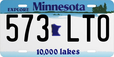 MN license plate 573LTO