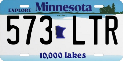 MN license plate 573LTR