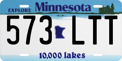 MN license plate 573LTT