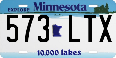 MN license plate 573LTX