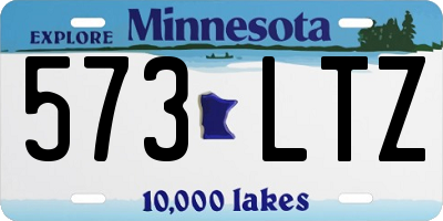 MN license plate 573LTZ