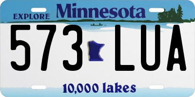 MN license plate 573LUA