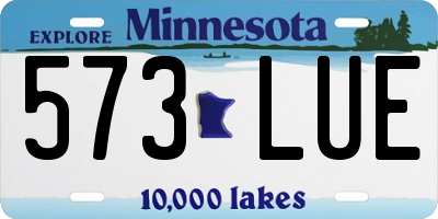MN license plate 573LUE