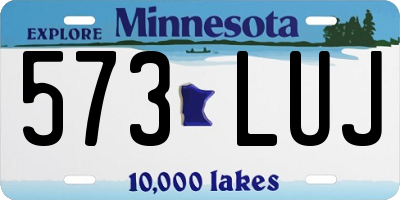 MN license plate 573LUJ