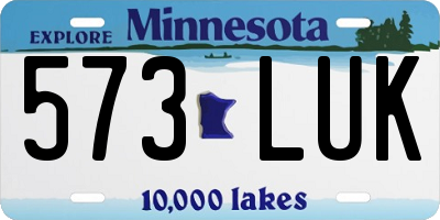 MN license plate 573LUK