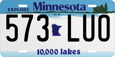 MN license plate 573LUO