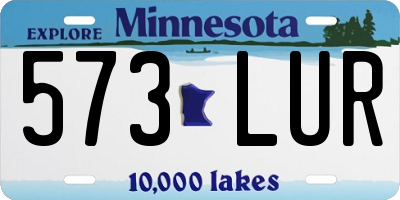 MN license plate 573LUR