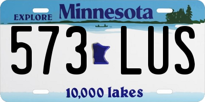 MN license plate 573LUS