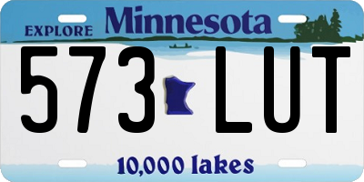 MN license plate 573LUT