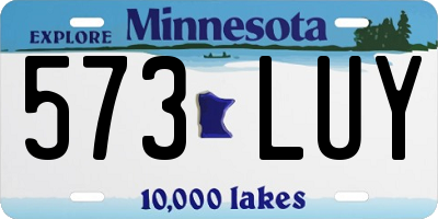 MN license plate 573LUY
