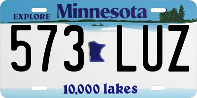 MN license plate 573LUZ