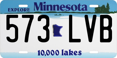 MN license plate 573LVB