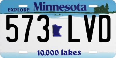 MN license plate 573LVD
