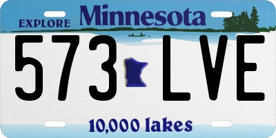 MN license plate 573LVE