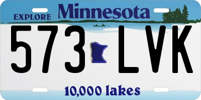 MN license plate 573LVK